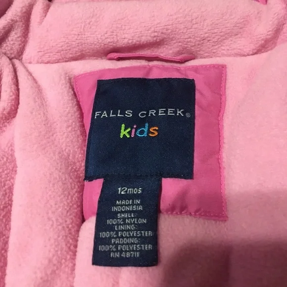 Kids Baby Hooded Pink Winter Jacket - Picture 6 of 7